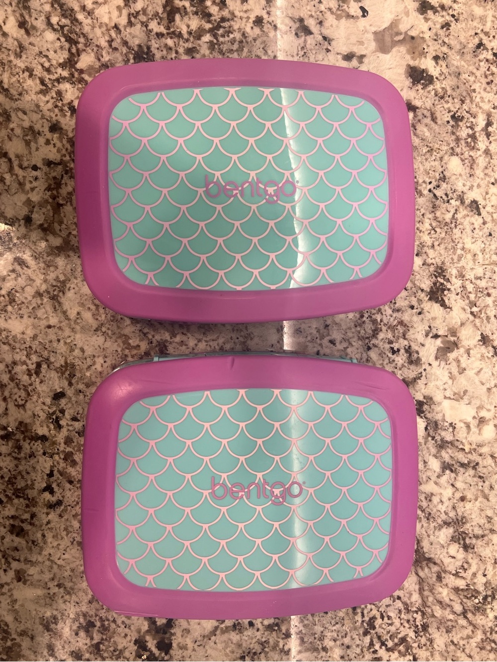 (2) Bentgo Kids Purple and Teal Mermaids Snack Box